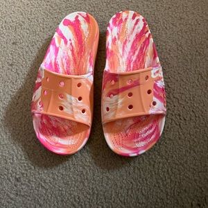 Pink/orange crocs